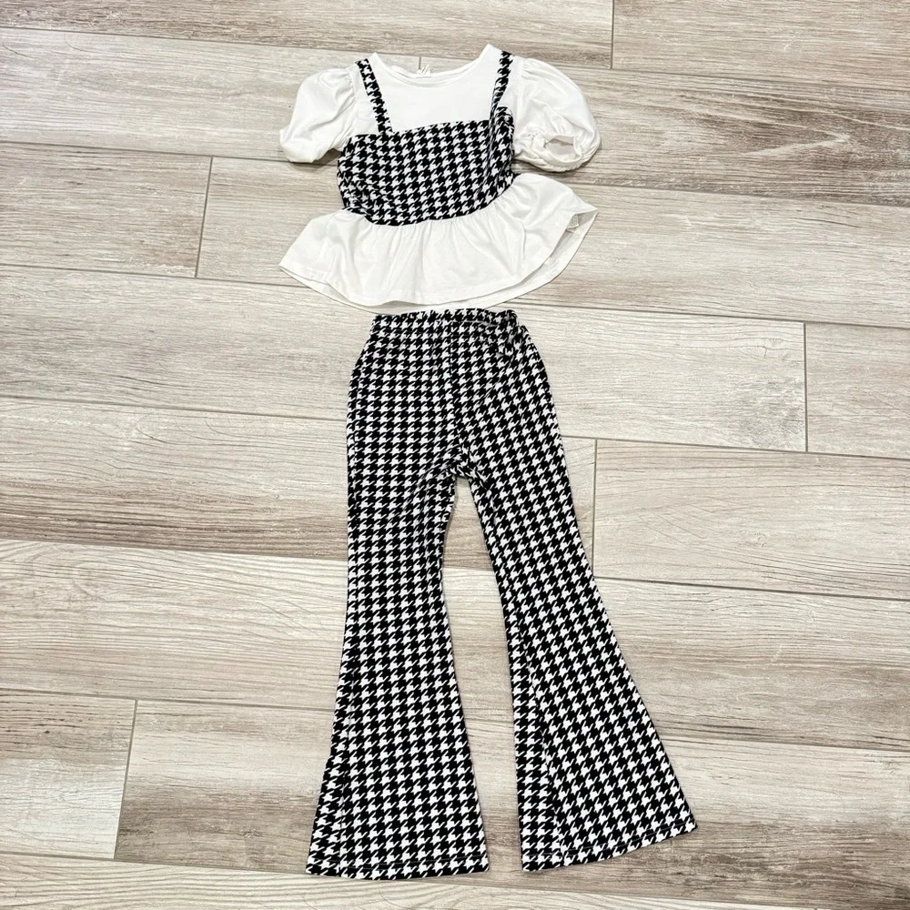 Black & White houndstooth Set size 8 - Picture 6 of 16